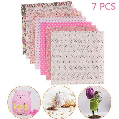 7 Patterns Cotton Fabric Muliti-Colors Fabric Bundles Sewing Squar...
