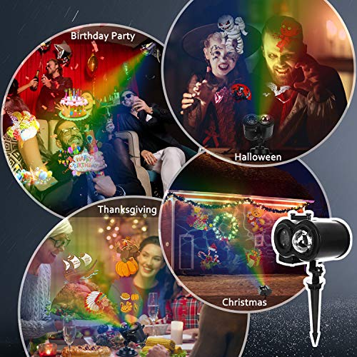 Xhaus Halloween Christmas Projector Lights, 2-in-1 Ocean Wave LED ...