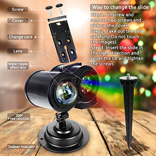 Xhaus Halloween Christmas Projector Lights, 2-in-1 Ocean Wave LED ...