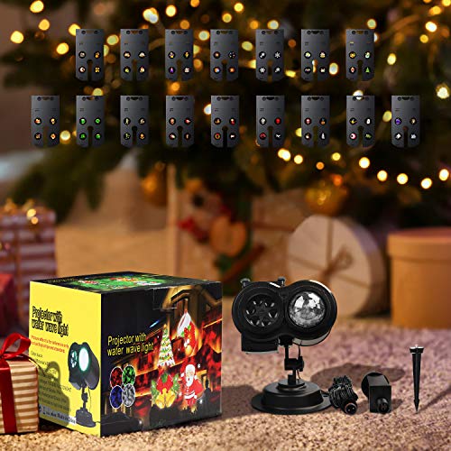 Xhaus Halloween Christmas Projector Lights, 2-in-1 Ocean Wave LED ...