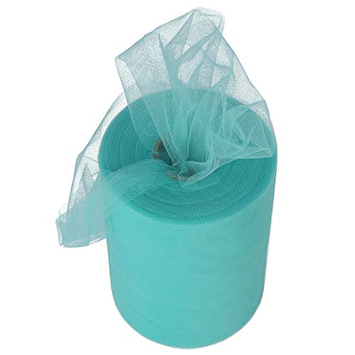 XiangGuanQianYing Aqua Tulle Roll Spool 6 Inch x 100 Yards for Tul...