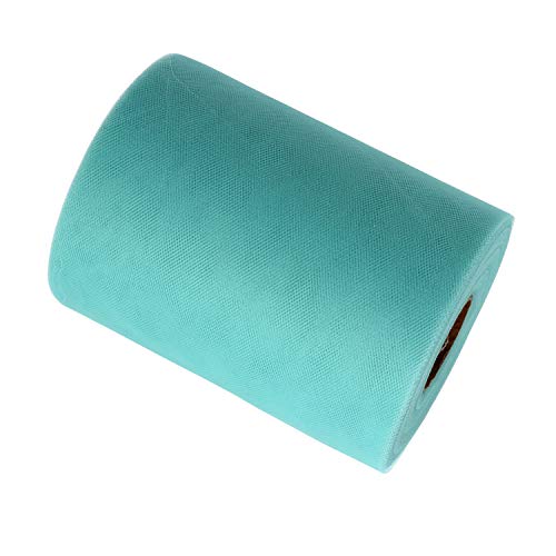 XiangGuanQianYing Aqua Tulle Roll Spool 6 Inch x 100 Yards for Tul...