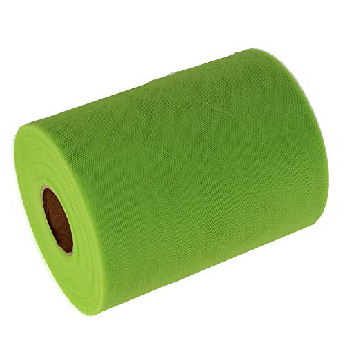 XiangGuanQianYing Green Tulle Roll Spool 6 Inch x 100 Yards for Tu...