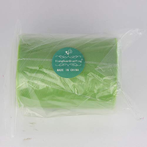 XiangGuanQianYing Green Tulle Roll Spool 6 Inch x 100 Yards for Tu...