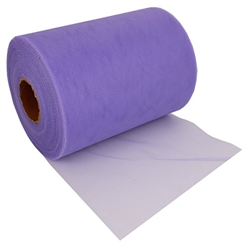 XiangGuanQianYing Lavender Tulle Spool 6 Inch x 100 Yards for Tull...