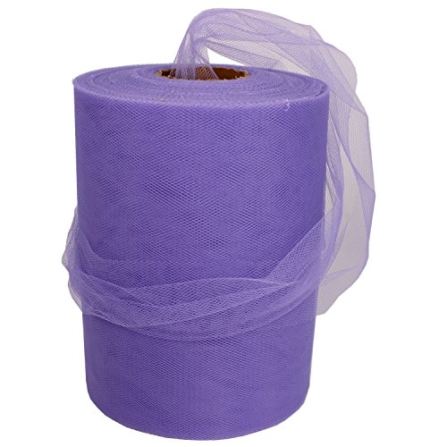 XiangGuanQianYing Lavender Tulle Spool 6 Inch x 100 Yards for Tull...