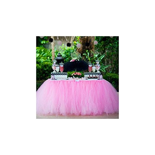 XiangGuanQianYing Pink Tulle Roll Spool 6 Inch x 100 Yards for Tul...