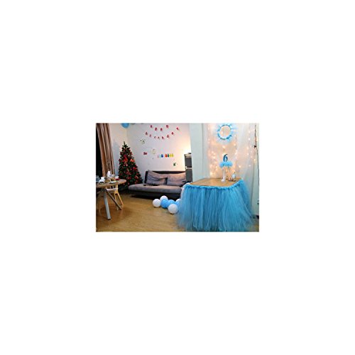 XiangGuanQianYing Sky Blue Tulle Spool 6 Inch x 100 Yards for Tull...