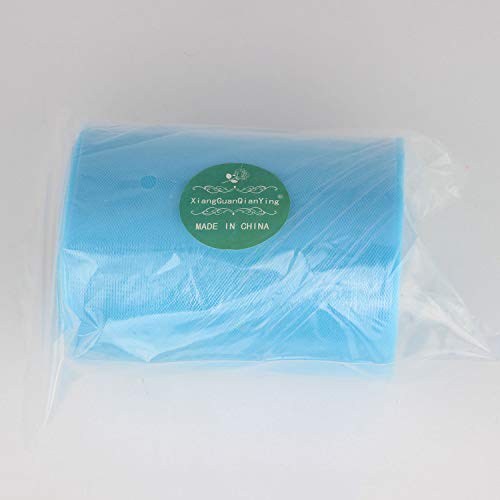 XiangGuanQianYing Sky Blue Tulle Spool 6 Inch x 100 Yards for Tull...