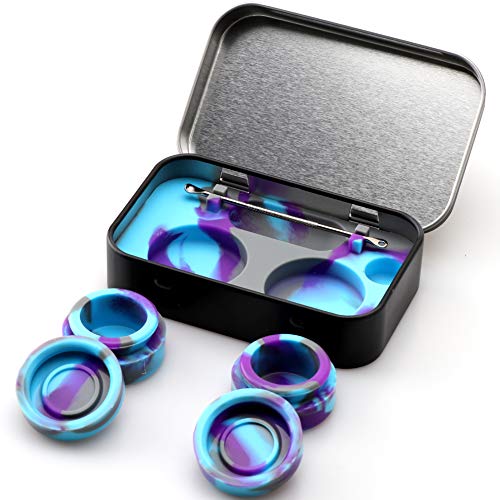 XIFEI portable stainless steel tin box 2-5ml silicone container ja...