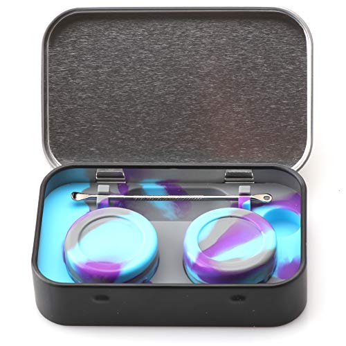 XIFEI portable stainless steel tin box 2-5ml silicone container ja...