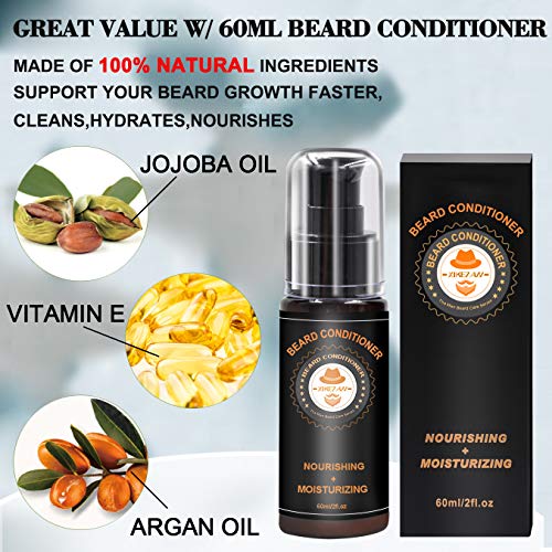 Upgraded Beard Grooming Kit w/Beard Conditioner,Beard Oil,Beard Ba...