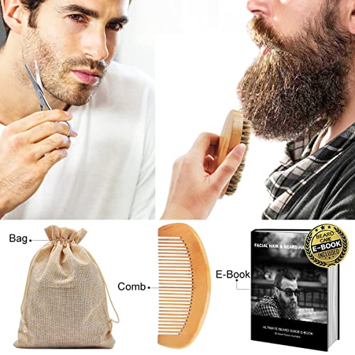 Upgraded Beard Grooming Kit w/Beard Conditioner,Beard Oil,Beard Ba...