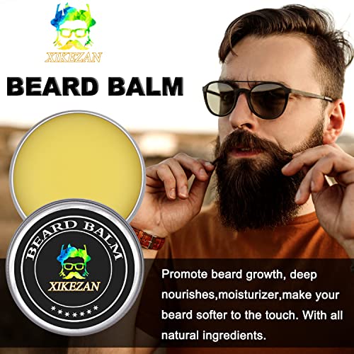 XIKEZAN Beard Growth Kit,w/Beard Roller,Beard Growth Oil,Beard Con...