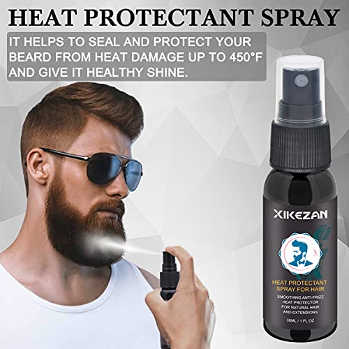 XIKEZAN Beard Straightener Kit,Beard Growth Grooming Kit w/Beard S...