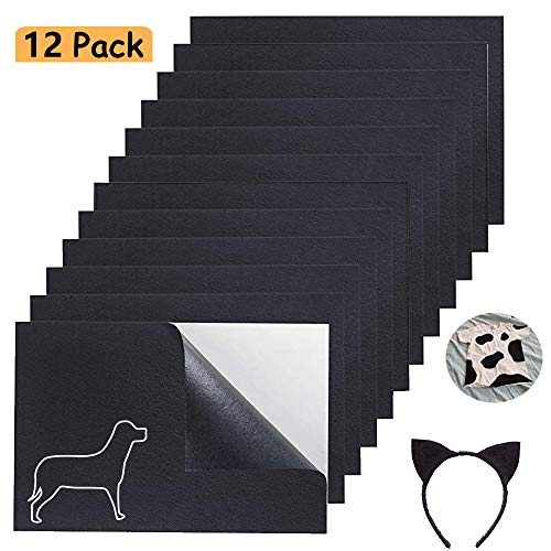 12 Pack Black Craft Adhesive Back Felt Fabric Sheets,8.3x11.8 inch...
