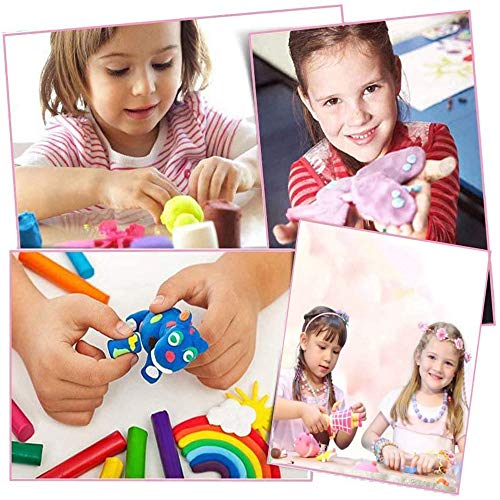 24 Colors Polymer Clay,Baken Soft Clay,Oven Baking Clay Kit with 5...