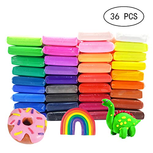 36 Colors Air Dry Clay,Magical Kids Clay, Ultra Light Modeling Cla...