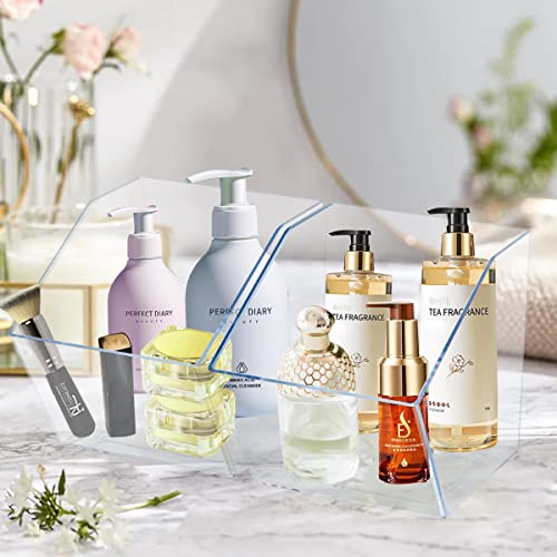 XILAOTOU Beveled Entrance Clear Plastic Organizer, Small Vanity St...