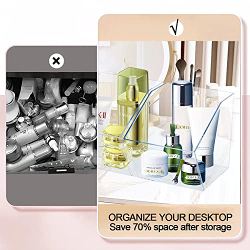 XILAOTOU Beveled Entrance Clear Plastic Organizer, Small Vanity St...