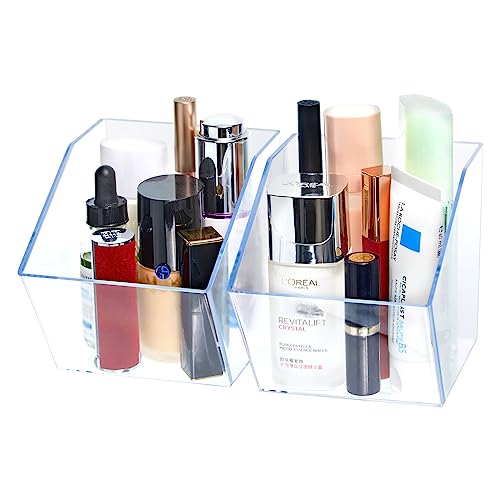 XILAOTOU Beveled Entrance Clear Plastic Organizer, Small Vanity St...