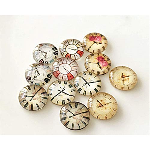 100 Pieces Round Glass Cabochon Clear Glass Dome Cabochons Tiles F...