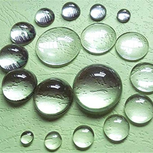 100 Pieces Round Glass Cabochon Clear Glass Dome Cabochons Tiles F...