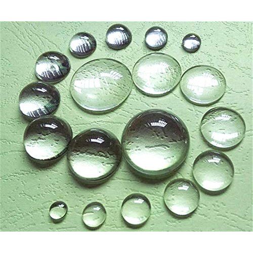 100 Pieces Round Glass Cabochon Clear Glass Dome Cabochons Tiles F...
