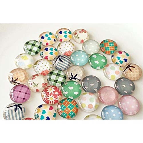 100 Pieces Round Glass Cabochon Clear Glass Dome Cabochons Tiles F...