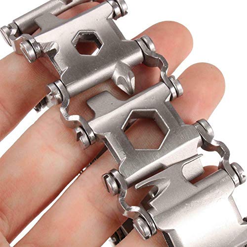 xingshengdejia Multi Tool Bracelet for Men,Stainless Steel Multi F...