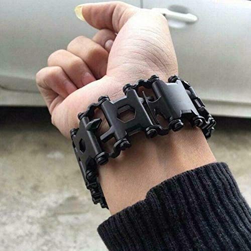 xingshengdejia Multi Tool Bracelet for Men,Stainless Steel Multi F...