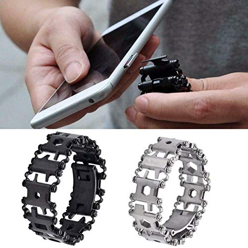 xingshengdejia Multi Tool Bracelet for Men,Stainless Steel Multi F...