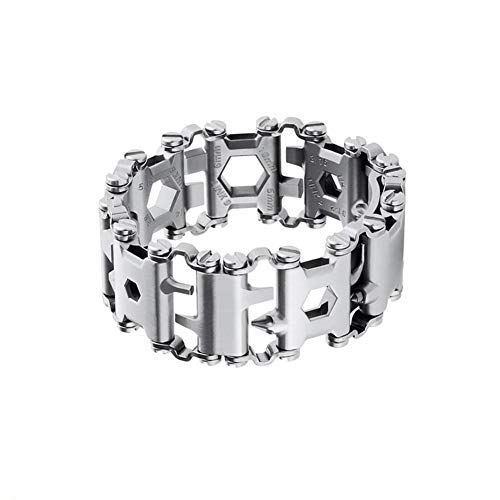 xingshengdejia Multi Tool Bracelet for Men,Stainless Steel Multi F...