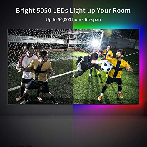 XINLIGHT LED Strip Lights, 16.4ft RGB Color Changing Light Strip K...