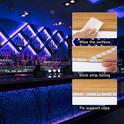XINLIGHT LED Strip Lights, 16.4ft RGB Color Changing Light Strip K...