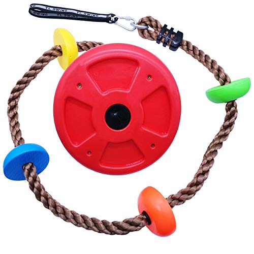 Xinlinke Tree Climbing Rope and Kids Disc Swing Seat Set Outdoor B...