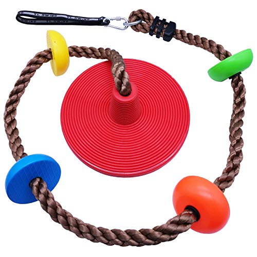 Xinlinke Tree Climbing Rope and Kids Disc Swing Seat Set Outdoor B...