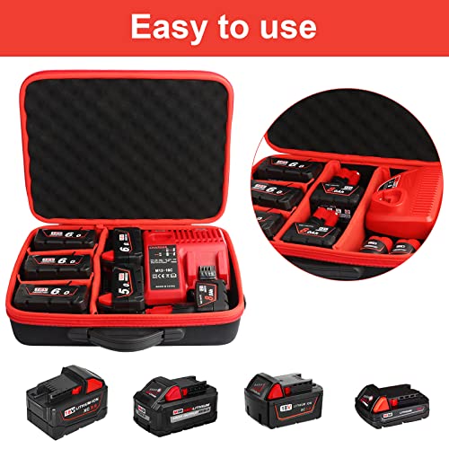 Xinriga Waterproof Battery Case for Milwaukee M12 M18 Lithium-Ion ...