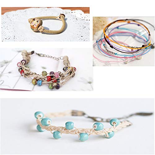 28 PCS 1mm Assorted Color Waxed Polyester Twine Cord Macrame Brace...