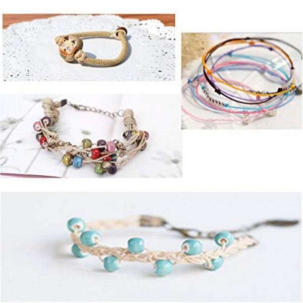 28 PCS 1mm Assorted Color Waxed Polyester Twine Cord Macrame Brace...