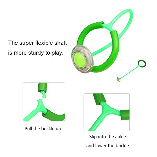 Xiton Kids Ankle Skip Ball Flash Jump Ring Swing Ball Toys for Out...