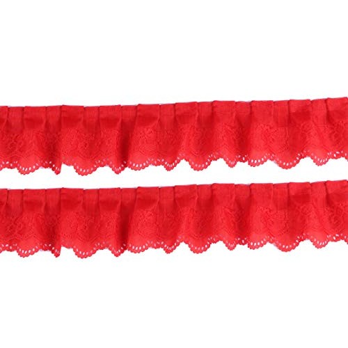 XiXiboutique 15 Yards 3-Layer Pleated Organza Lace Ribbon Gathered...