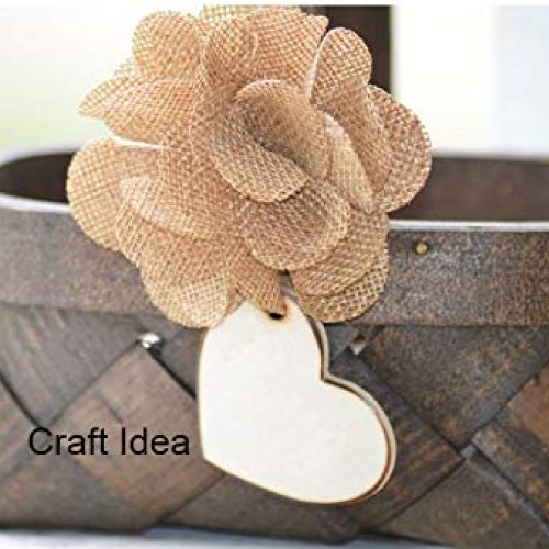 XiXiboutique 15pcs Burlap Flower Roses 3D Fabric Flowers for Headb...