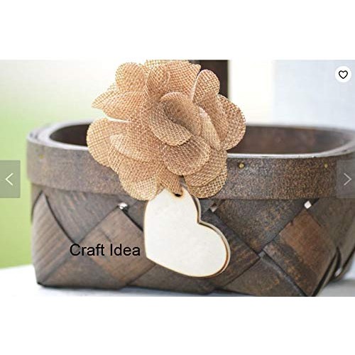 XiXiboutique 15pcs Burlap Flower Roses 3D Fabric Flowers for Headb...