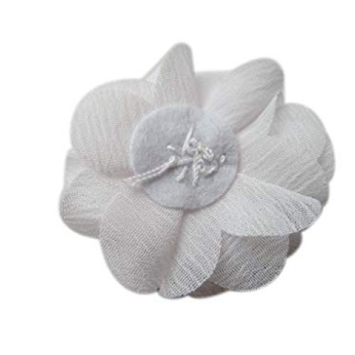 XiXiboutique 20 Chiffon Flower w/Rhinestone Pearl Silk Flower Fabr...