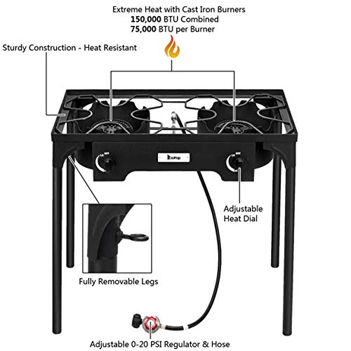 KOOPEEA Stronger & Safer Outdoor Stove, More Durable Propane Burne...