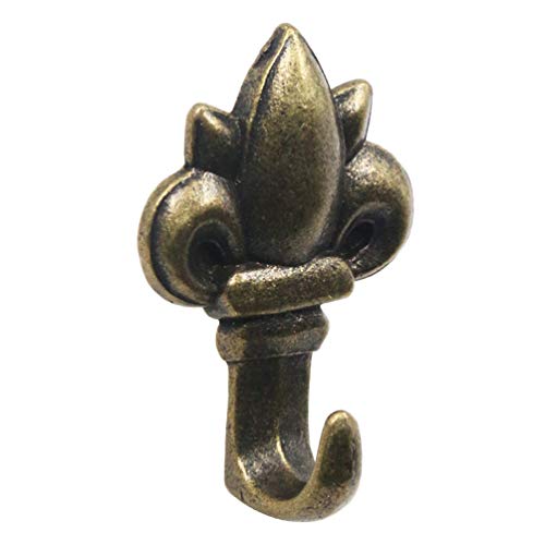 Flower Shape Push Pin Hangers Wall Hooks 12 - Pack， Antique Brass