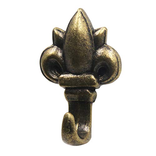Flower Shape Push Pin Hangers Wall Hooks 12 - Pack， Antique Brass