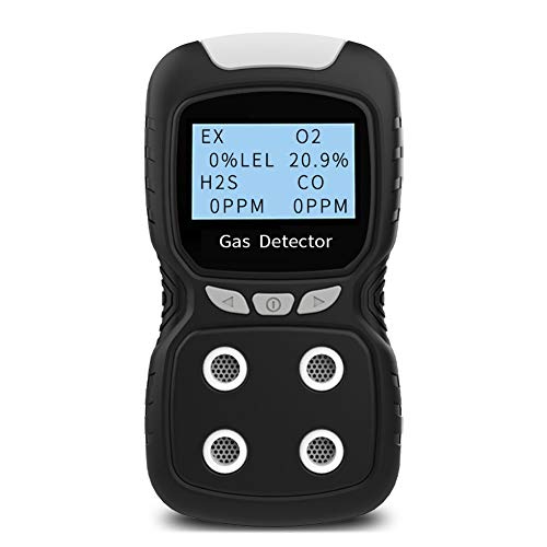 XLA Alert Portable Gas Detector, Gas Clip 4 Gas Monitor Meter Test...
