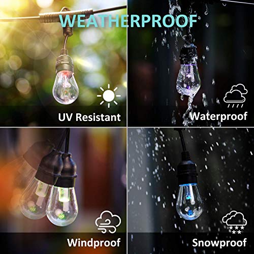 Outdoor String Lights – Patio Lights Outdoor RGB & White Color LED...
